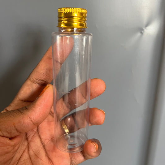 100ml Tall bottle with Inner lid and Gold cover