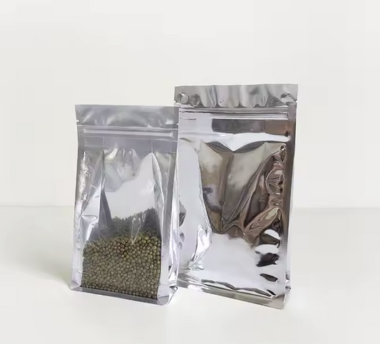 10x20 Silver Back Flat Bottom Pouch(200g-300g estimated