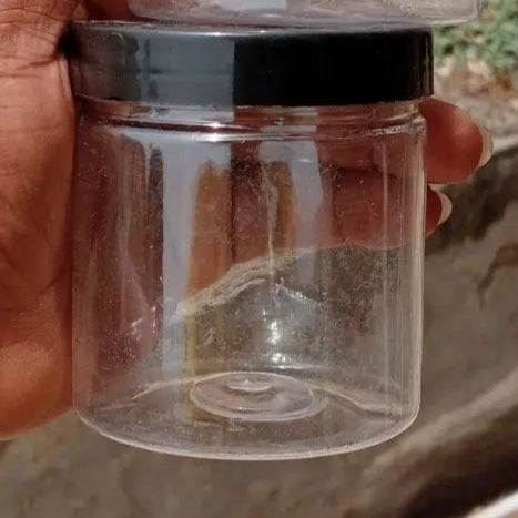 200ml hard body local jar with black cover