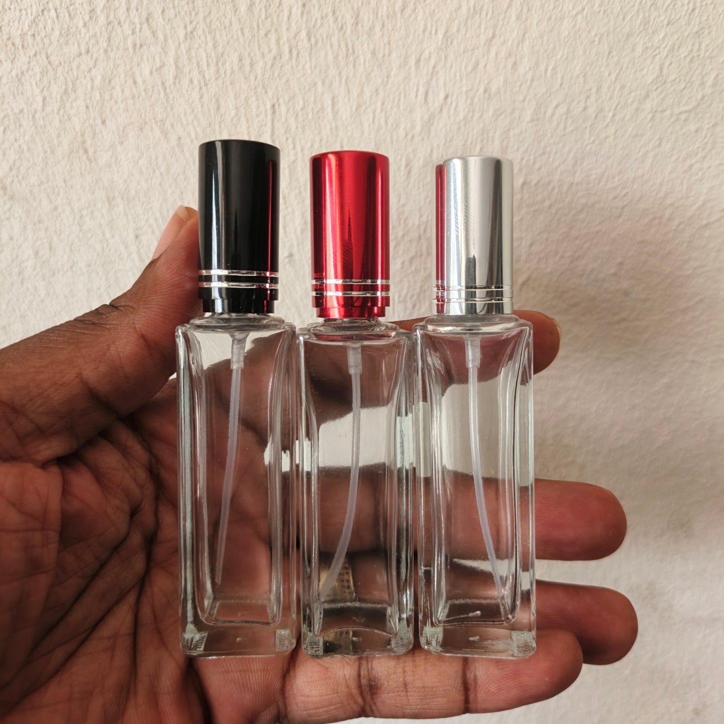 20ml - Square Transparent Perfume Bottle