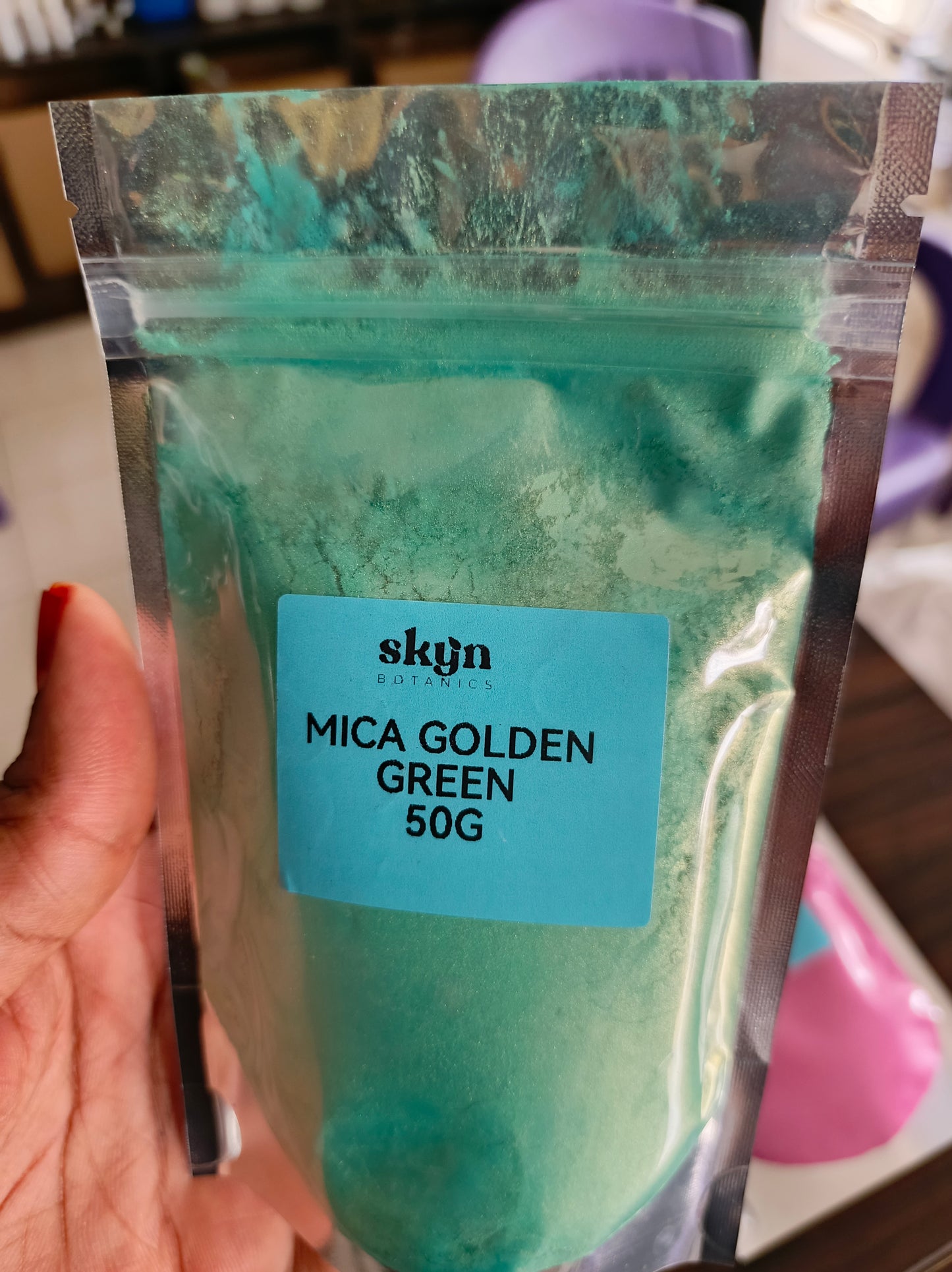 Mica Powder - Golden Green