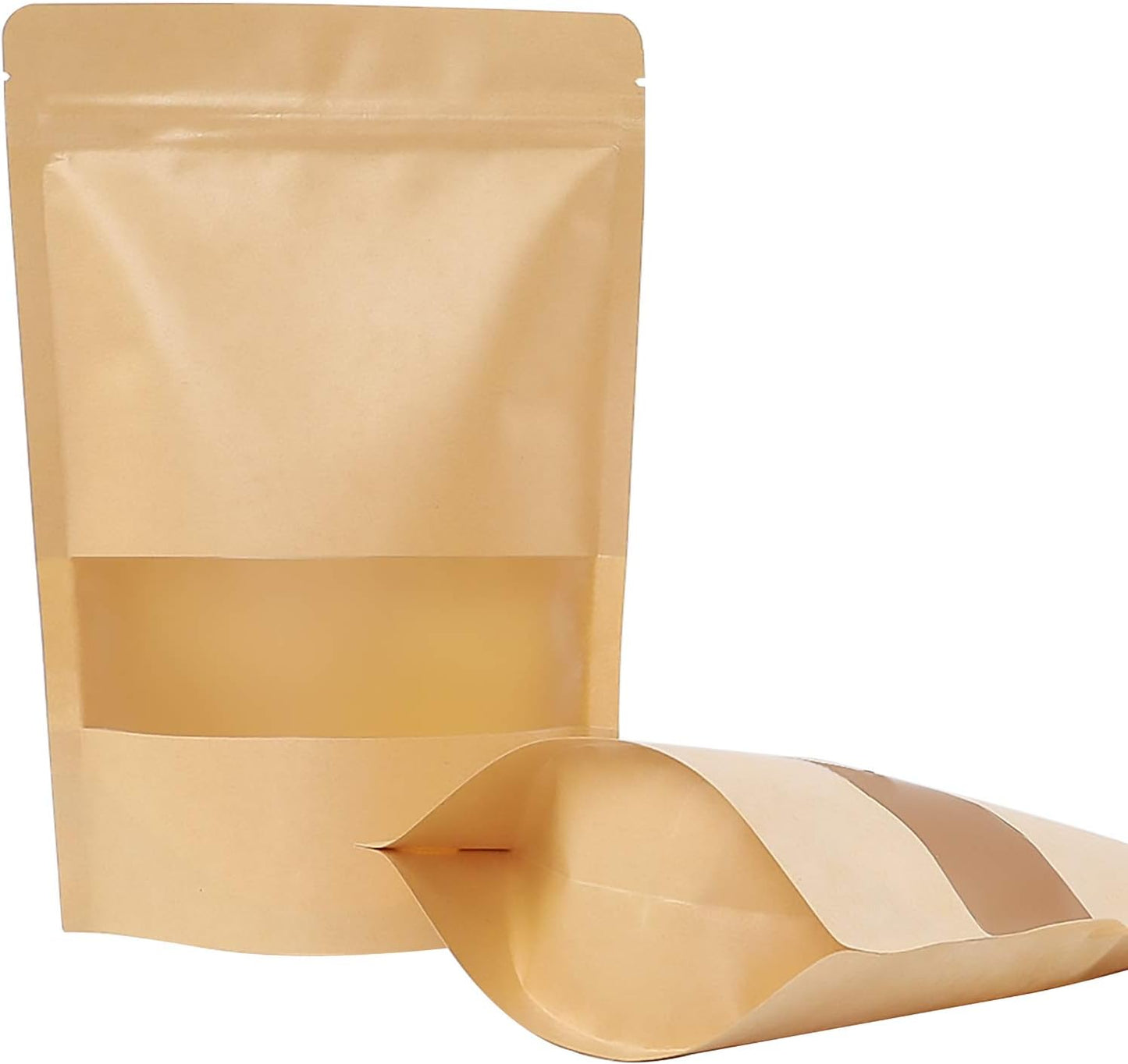 Brown Kraft Pouch with Ziploc 16x24cm