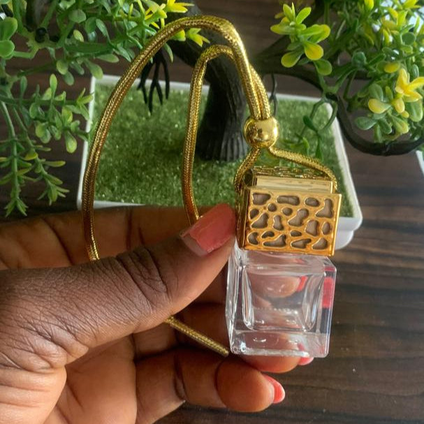 Hanging Car Diffuser Bottles - Gold