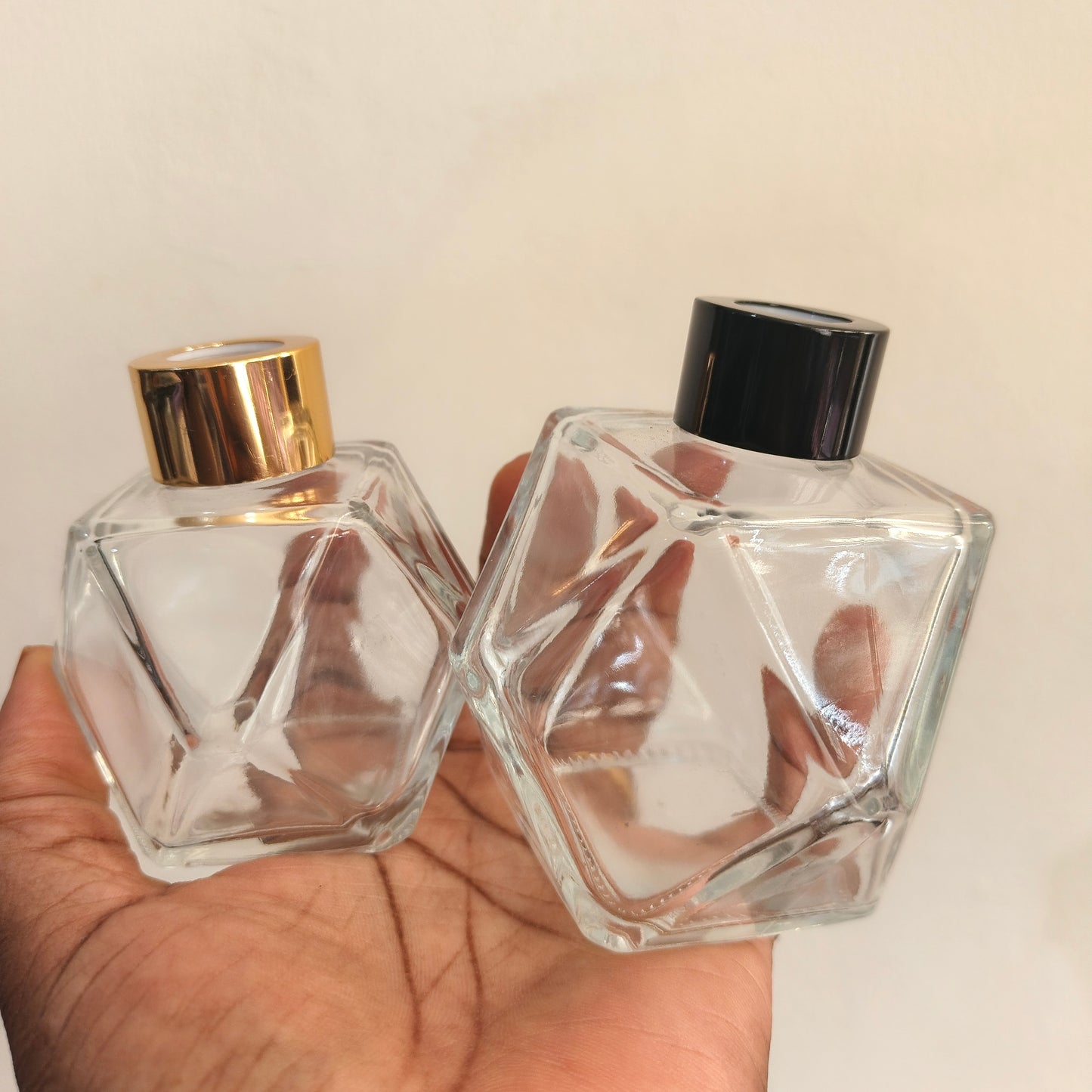 Small Transparent Hexagon Diffuser Bottle (100ml)