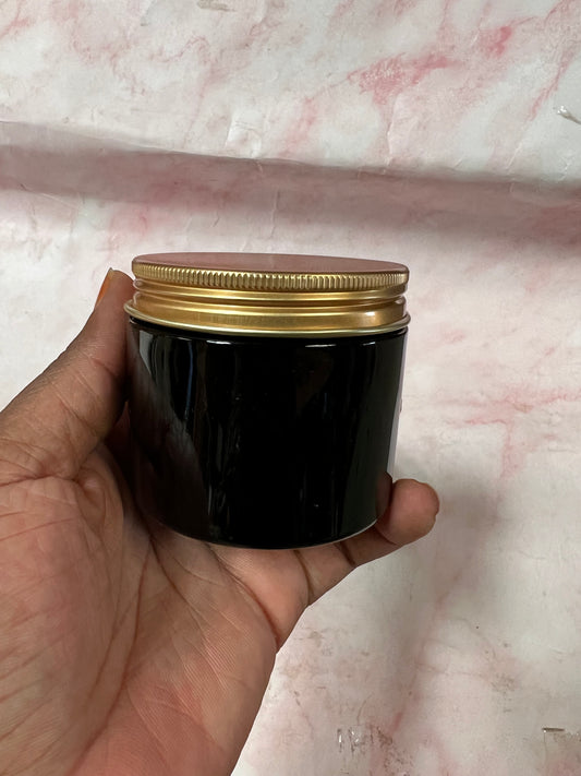 150ml Black Jar with Gold cover