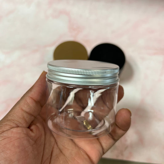 150ml Transparent Jar Silver Cover