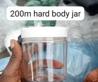 200ml Hard body local jar with white cover