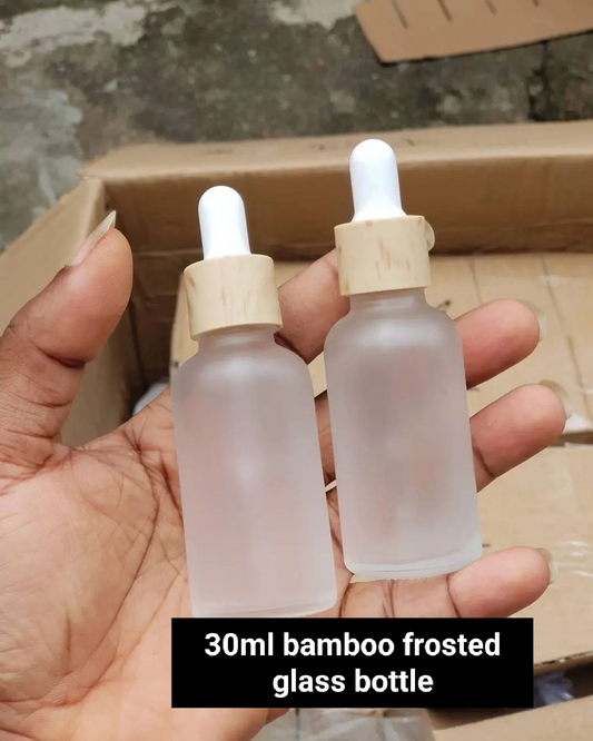 Bamboo Frosted Dropper Bottle - 30ml