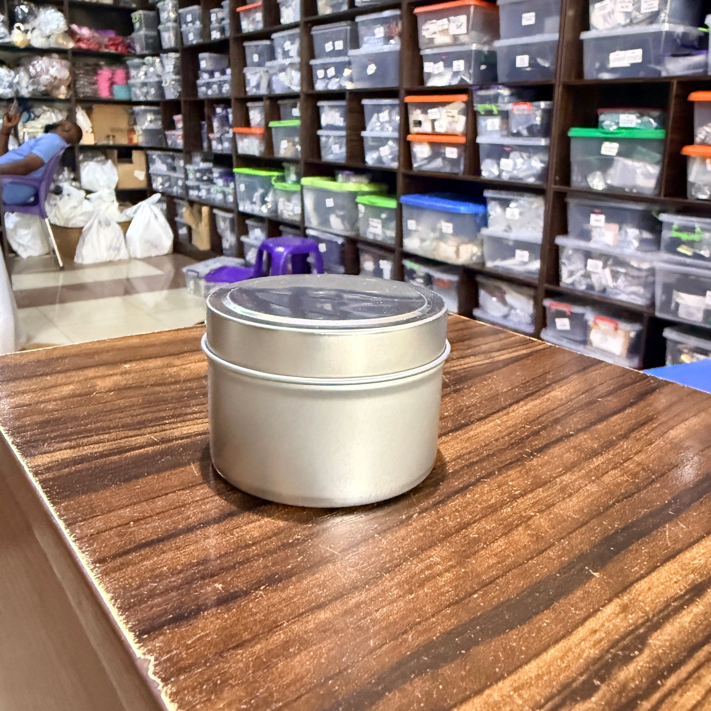Candle Tin 4oz - Silver