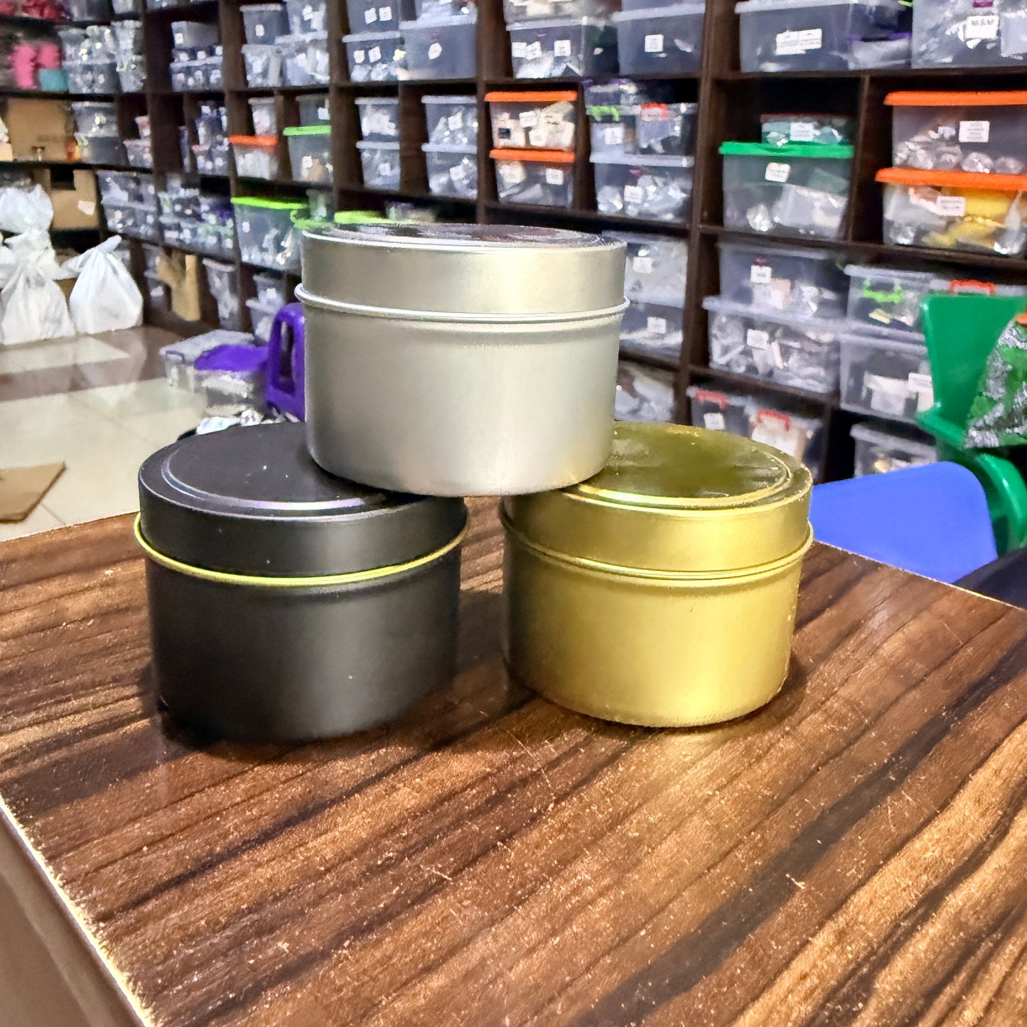 Candle Tin 4oz - Gold