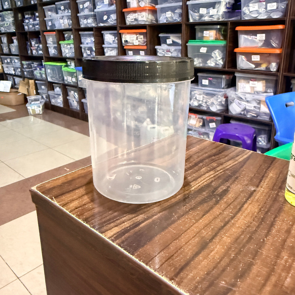 500ml local transparent jar Black cover