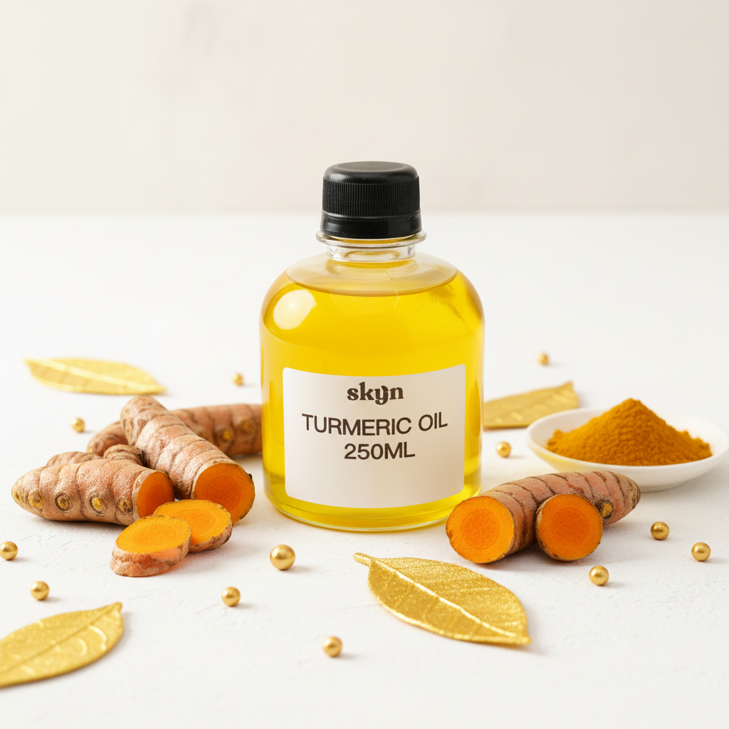 Attention-Grabbing Turmeric Oil with Natural Elements