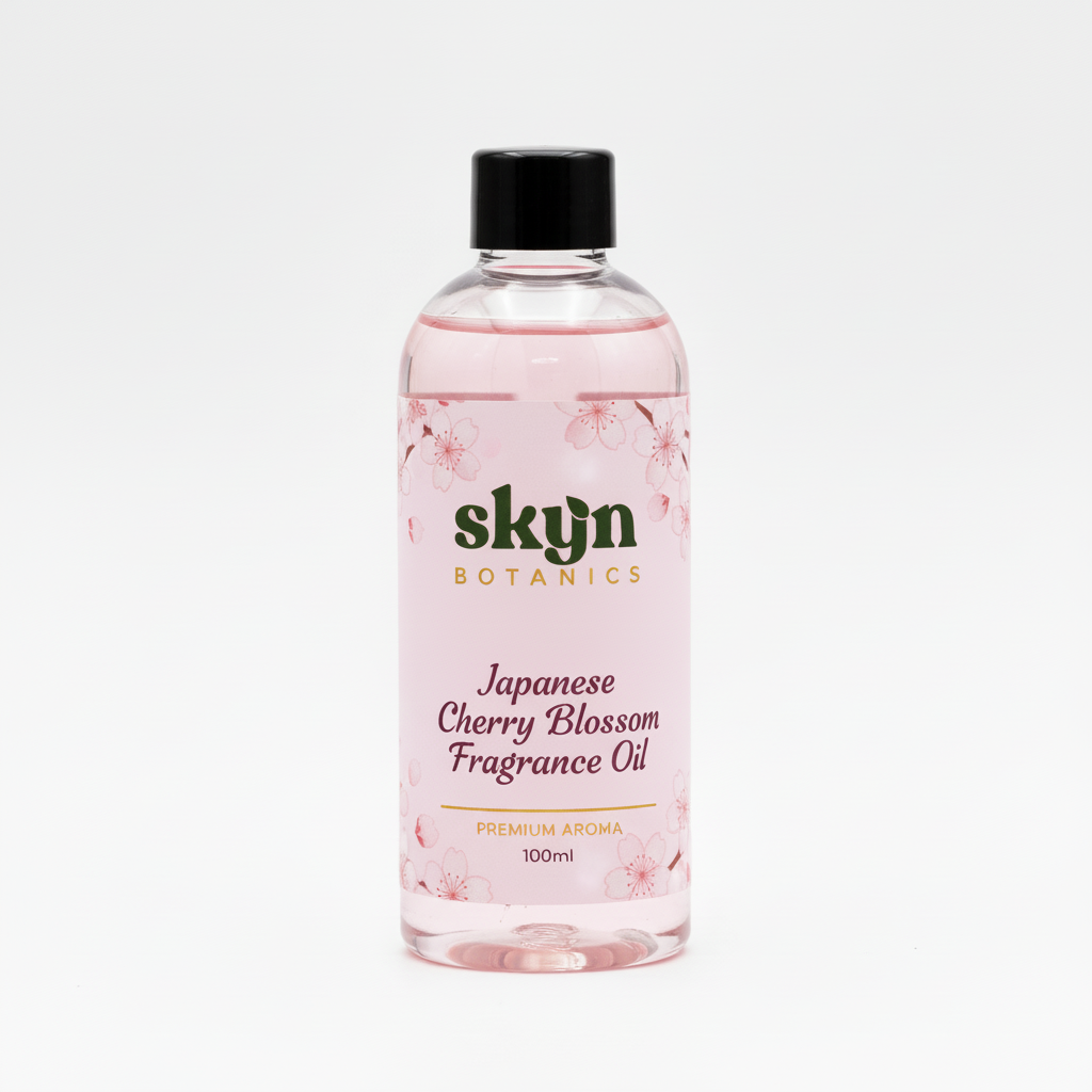 Japanese Cherry Blossom Fragrance Oil with Black Plastic Cap