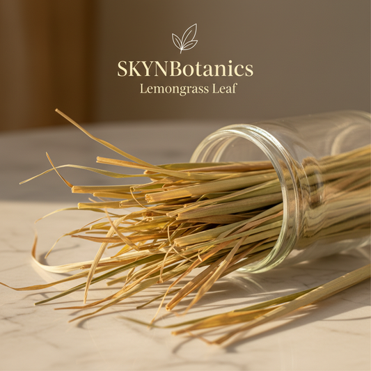 SKYNBotanics Premium Dried Lemongrass Leaf with botanical logo and product name