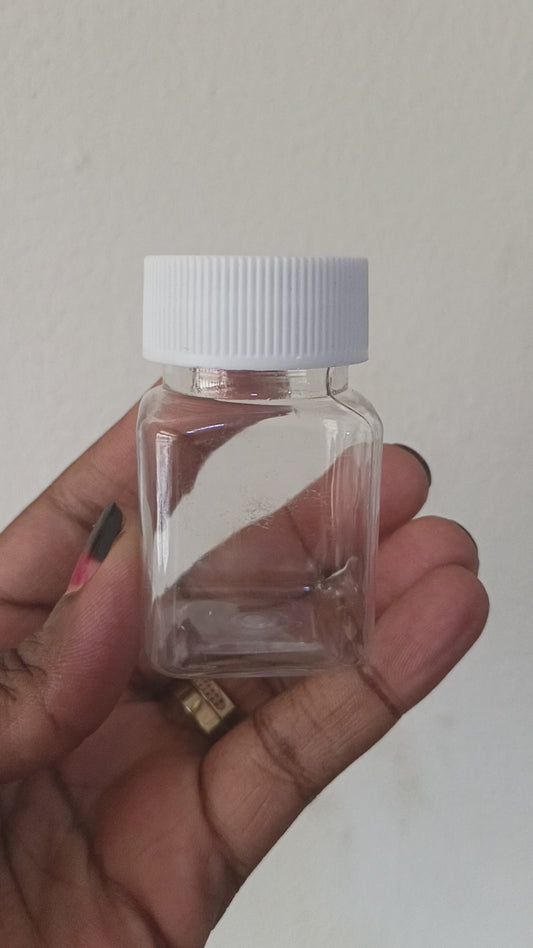 50ml Square Capsule Jar White Cover