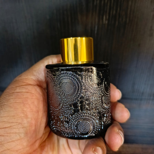 Black Rough Round diffuser bottle 100ml