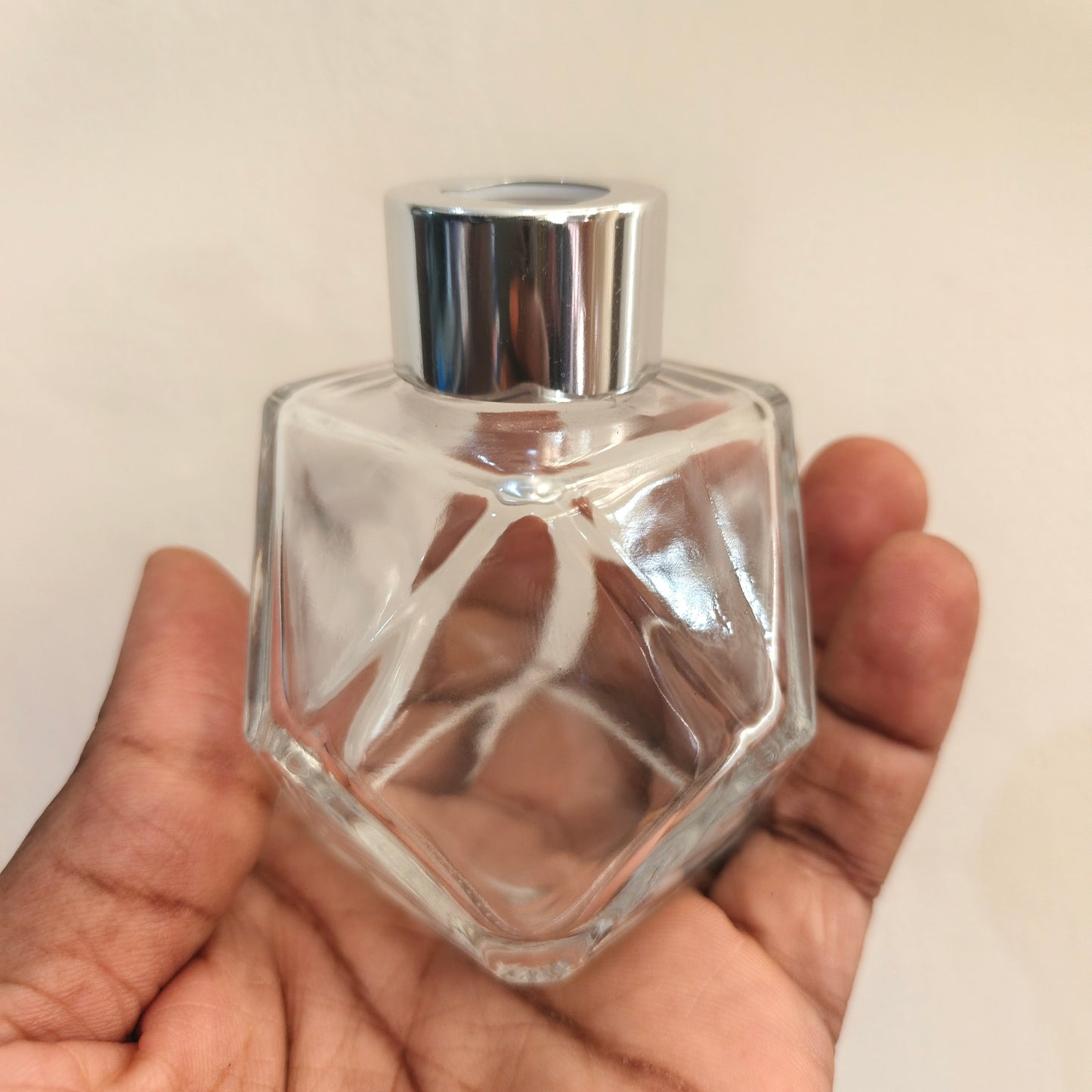 Small Transparent Hexagon Diffuser Bottle (100ml)