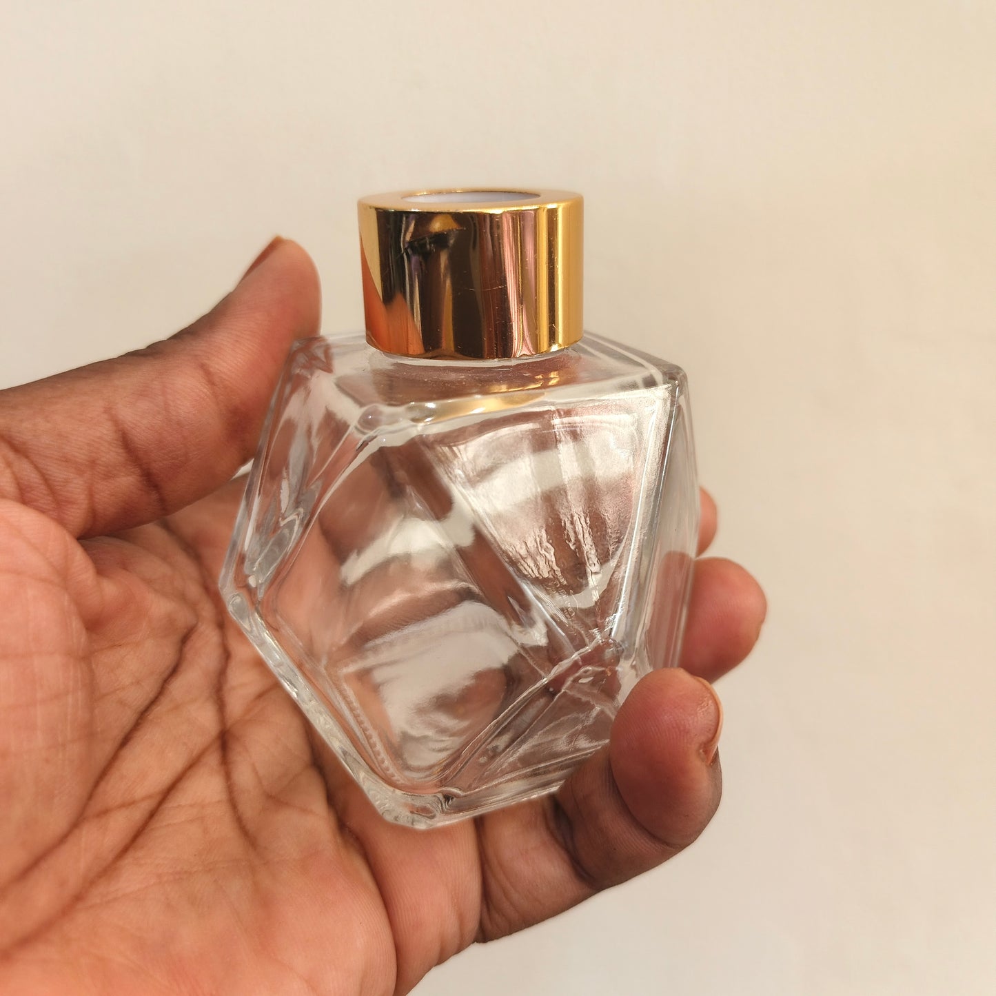 Small Transparent Hexagon Diffuser Bottle (100ml)