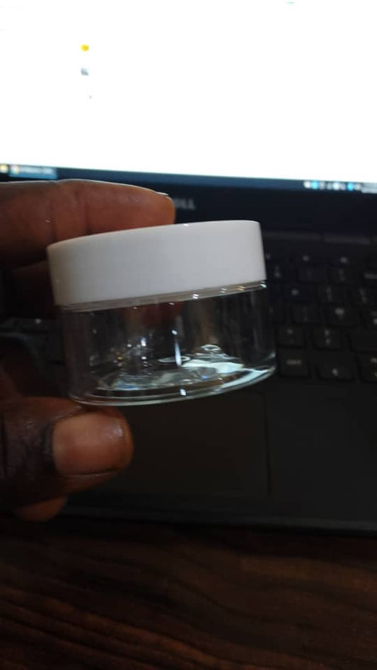 30ml transparent jar with white cover