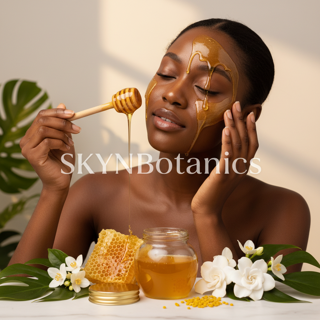 SKYNBotanics Natural Honey Ad with Centered Logo